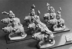 Dwarven Bear Cavalry with Axes and Shields